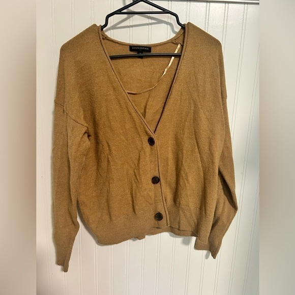 Banana Republic Tan Button Front Cardigan Sweater - Picture 1 of 4